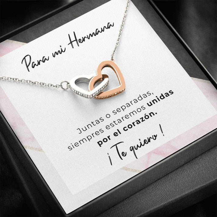 Collar con tarjeta dedicatoria - Unidas por el corazón 2