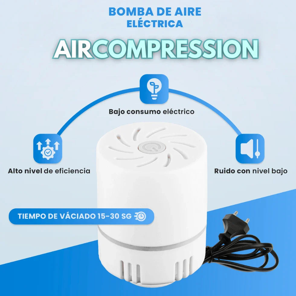AIRCOMPRESS - PACK DE BOLSAS AL VACÍO + BOMBA ELÉCTRICA