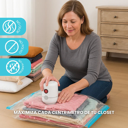 AIRCOMPRESS - PACK DE BOLSAS AL VACÍO + BOMBA ELÉCTRICA