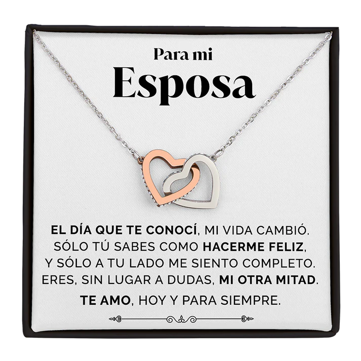 Collar con tarjeta dedicatoria - Mi otra mitad - Esposa