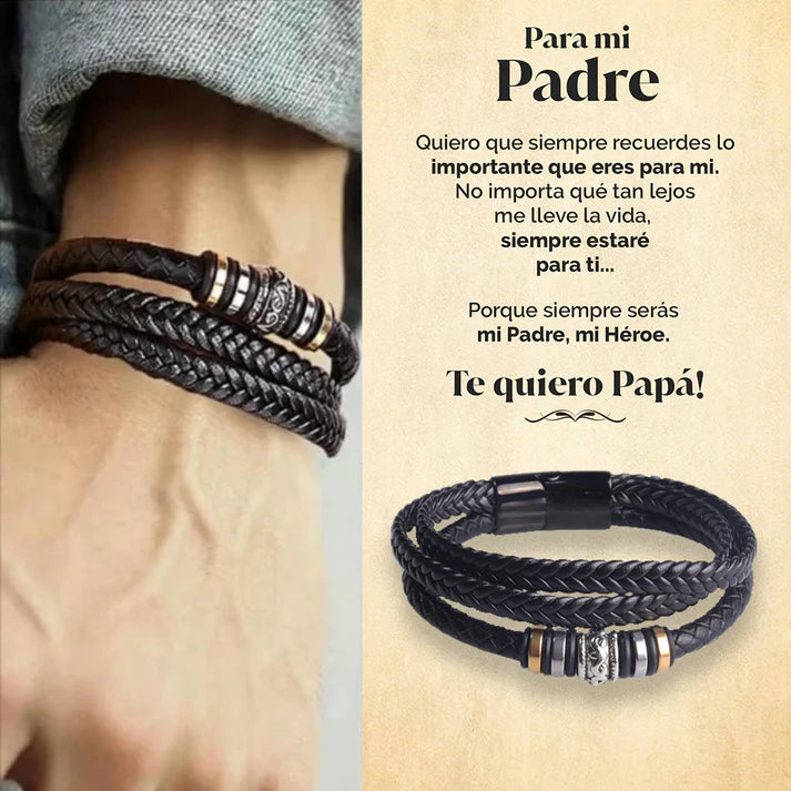 Pulsera tribal y tarjeta dedicatoria - Mi héroe