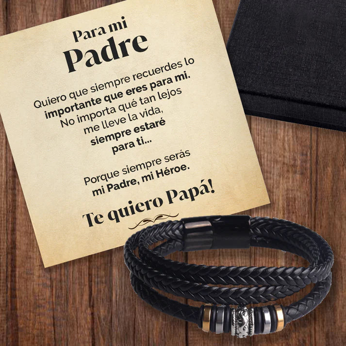 Pulsera tribal y tarjeta dedicatoria - Mi héroe