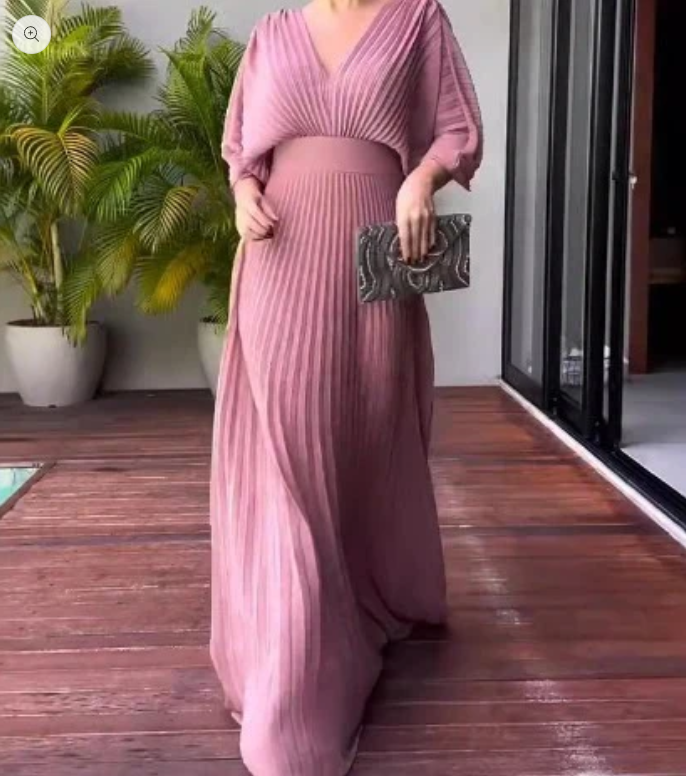 Silvia | Vestido Clásico Plisado